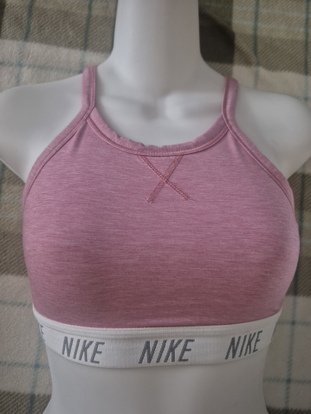 Nike Pink Racerback Sports Bralette with Logo Band